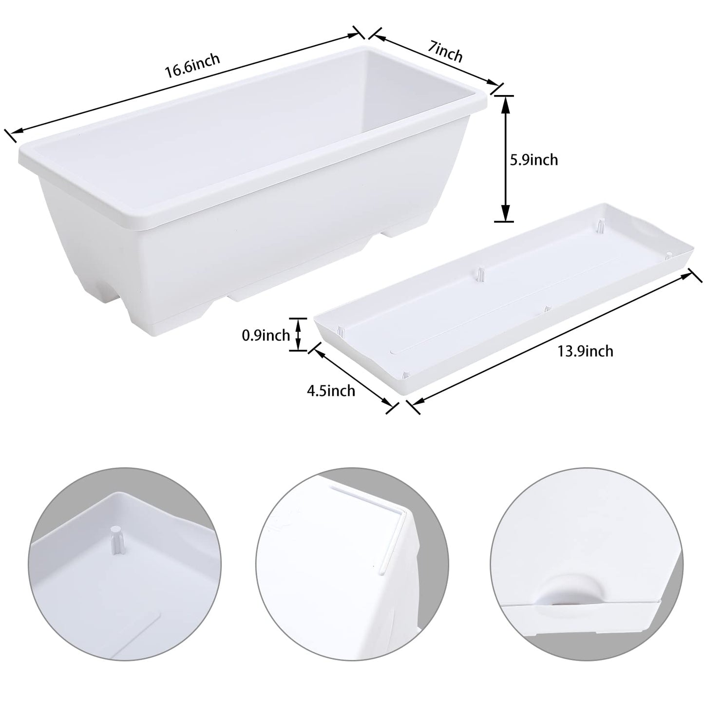 Rectangular Window Box Planter