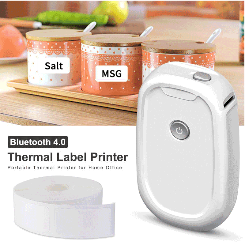 Mini imprimante d'étiquettes thermique sans fil Bluetooth