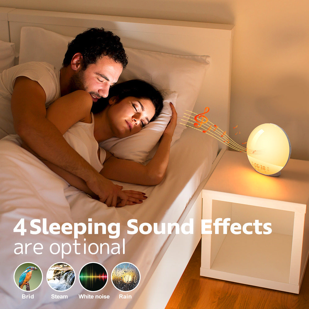 Sunlight Alarm Clock Radio with Sound Machine for Heavy Sleeper