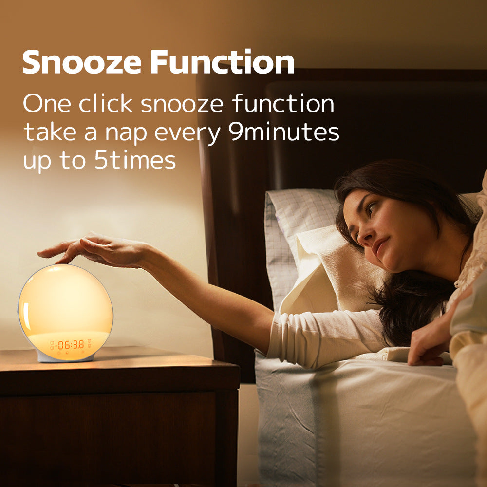 Sunlight Alarm Clock Radio with Sound Machine for Heavy Sleeper