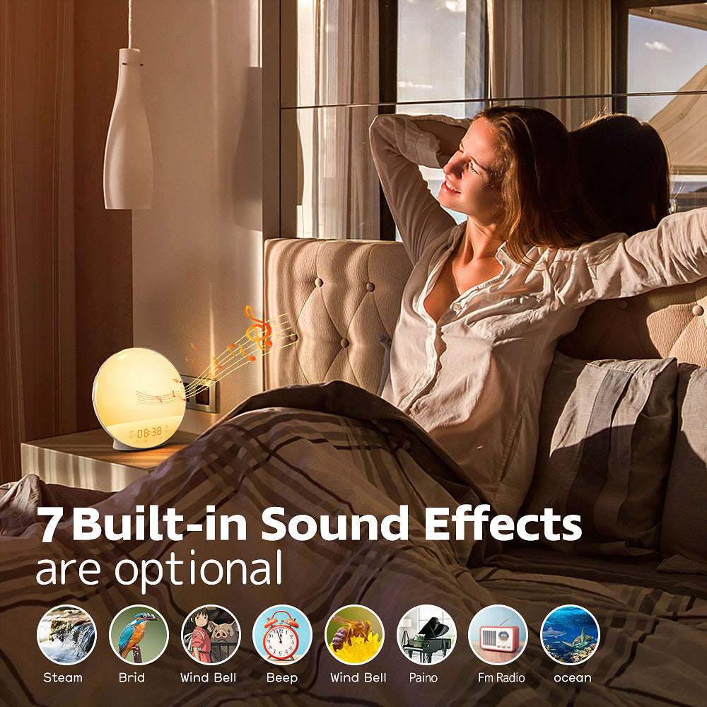 Sunlight Alarm Clock Radio with Sound Machine for Heavy Sleeper