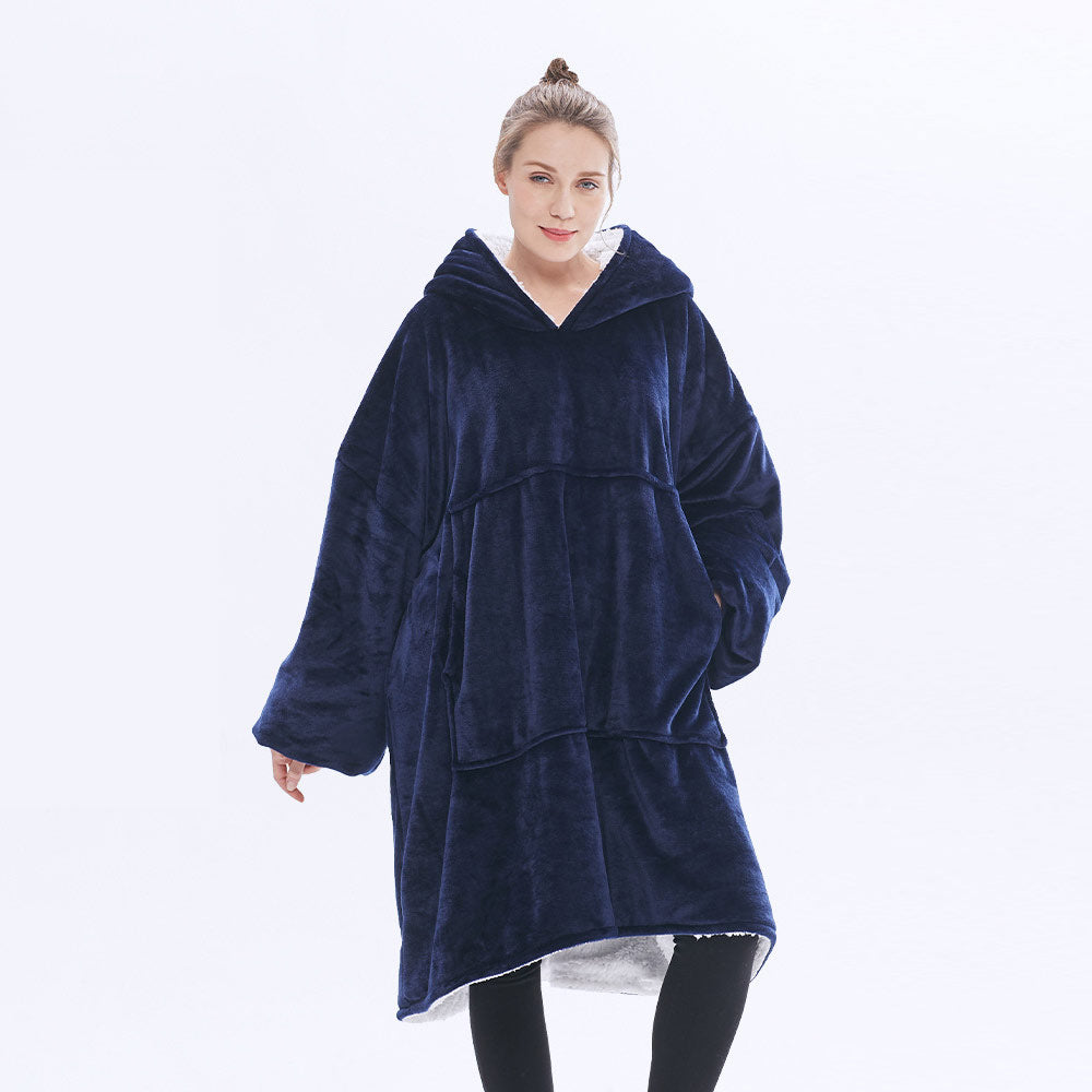 Heated Wearable Blanket Hoodie with Battery Pack