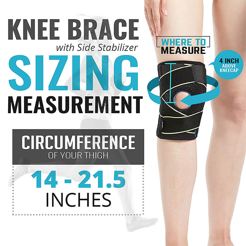 Knieorthese mit Seitenstabilisatoren & Patella-Gel-Pads für Herren & Damen
