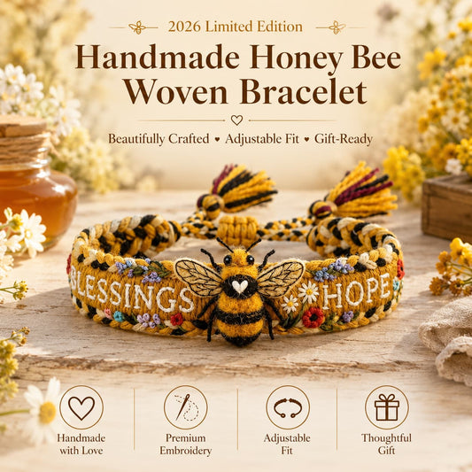 🐝2026 Limited Edition Handmade Honey Bee Woven Bracelet