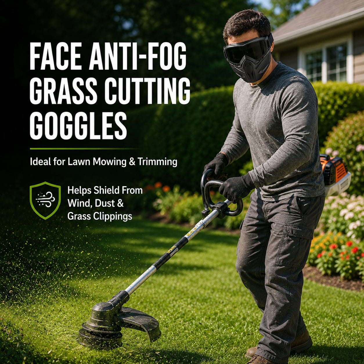 2026 Upgraded Detachable Full Face Anti-Fog Grass Cutting Goggles