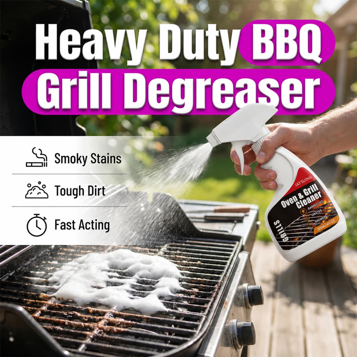 🔥HOT SALE 49% OFF🍖🧼Fast-Acting Heavy-Duty Grill Degreaser Spray✨