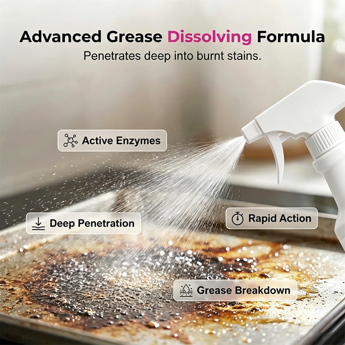🔥HOT SALE 49% OFF🍖🧼Fast-Acting Heavy-Duty Grill Degreaser Spray✨