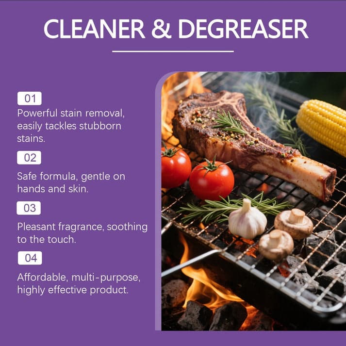 🔥HOT SALE 49% OFF🍖🧼Fast-Acting Heavy-Duty Grill Degreaser Spray✨