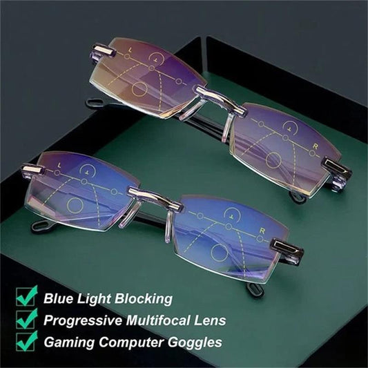 Saphir-Lesebrille mit hoher Härte, Anti-Blaulicht und intelligentem Doppelfokus