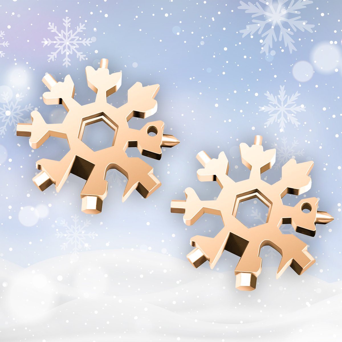 Amenitee 18-in-1 snowflakes multi-tool MULTITOOLS smartsaker golden*2 