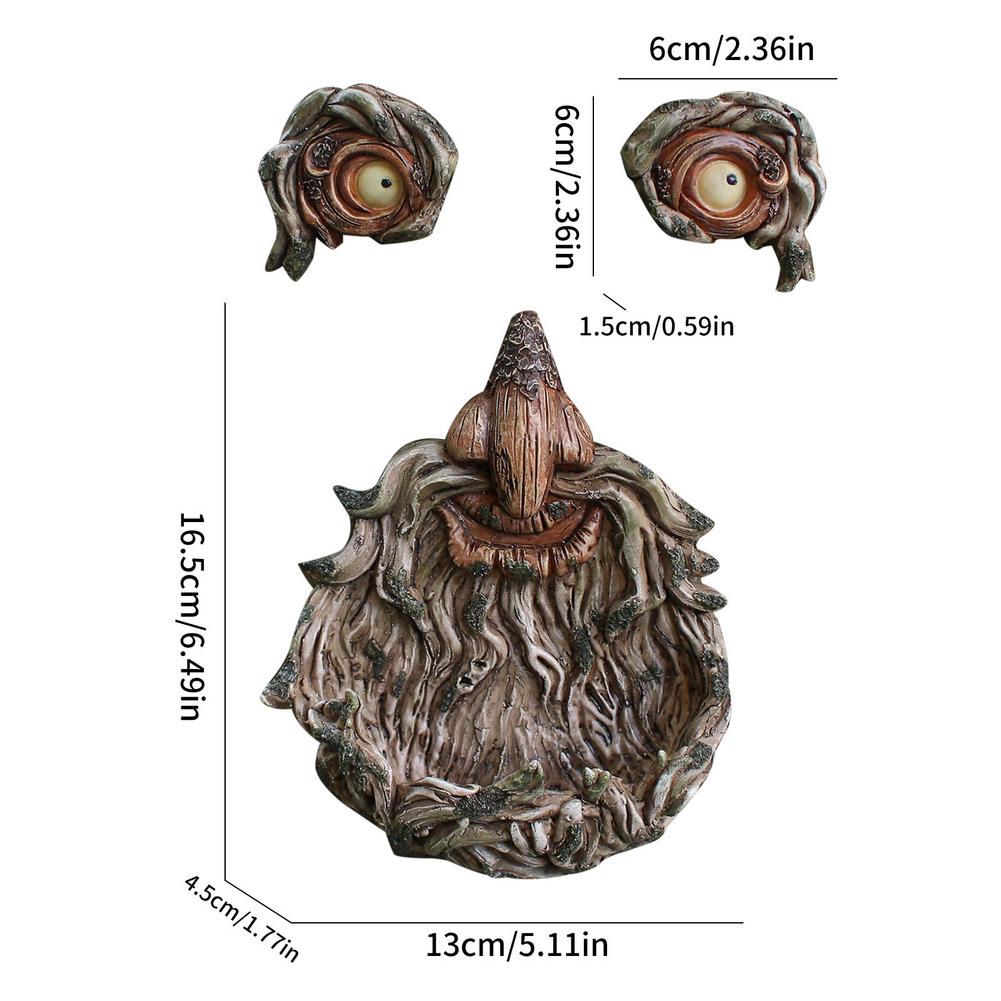 Decor Outdoor Tree Art – Resin Beard Old Man Faces Decorations