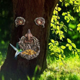 Decor Outdoor Tree Art – Resin Beard Old Man Faces Decorations