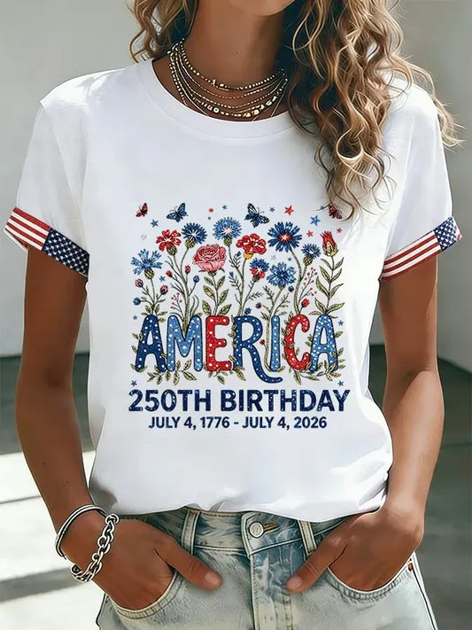 Zekear 250th Freedom Flower T-Shirt