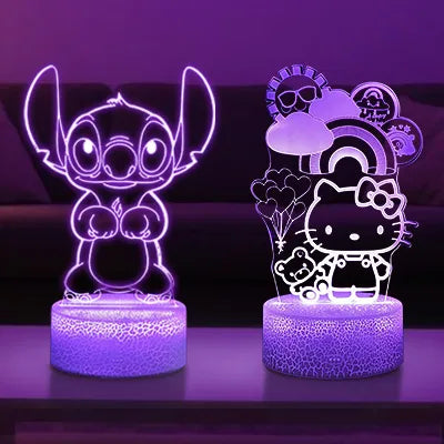 Vueeze Stitch 3D-Nachtlicht