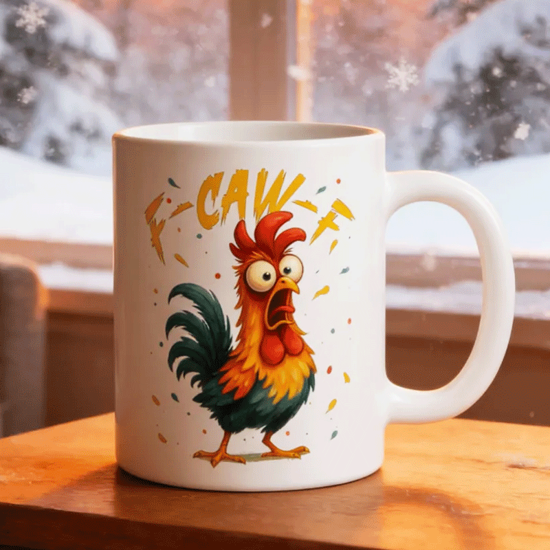 SheremArt F-Caw-F Rooster Mug