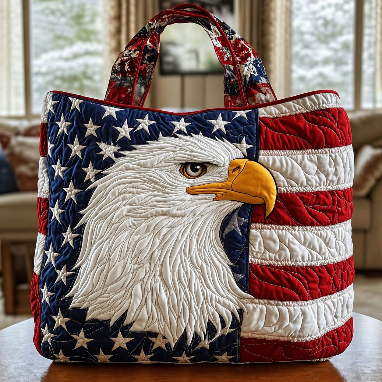 USA 250th Anniversary Quilted Tote Bag