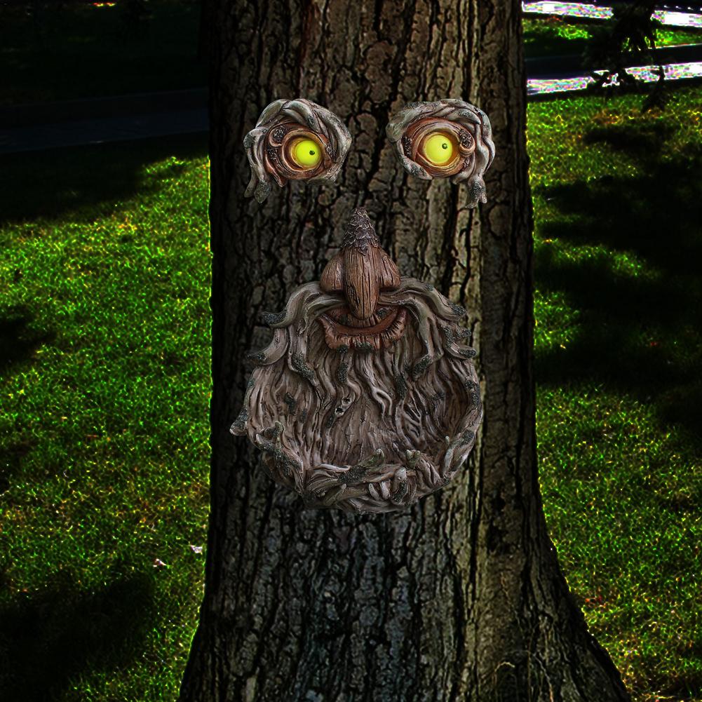 Decor Outdoor Tree Art – Resin Beard Old Man Faces Decorations