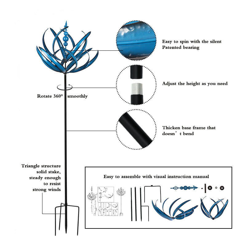 Dracaena Metal Wind Spinner