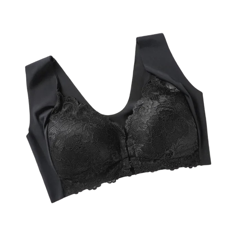 Yifare【50-110KG】Plus Size Push-Up Lace Front Closure Bra