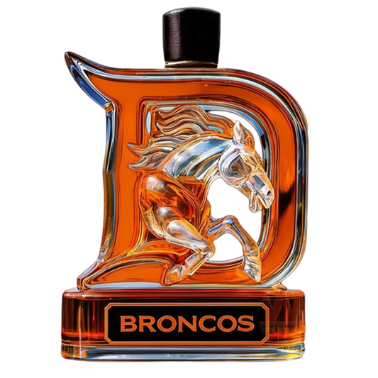 Denver Broncos Football Whiskey Bottle