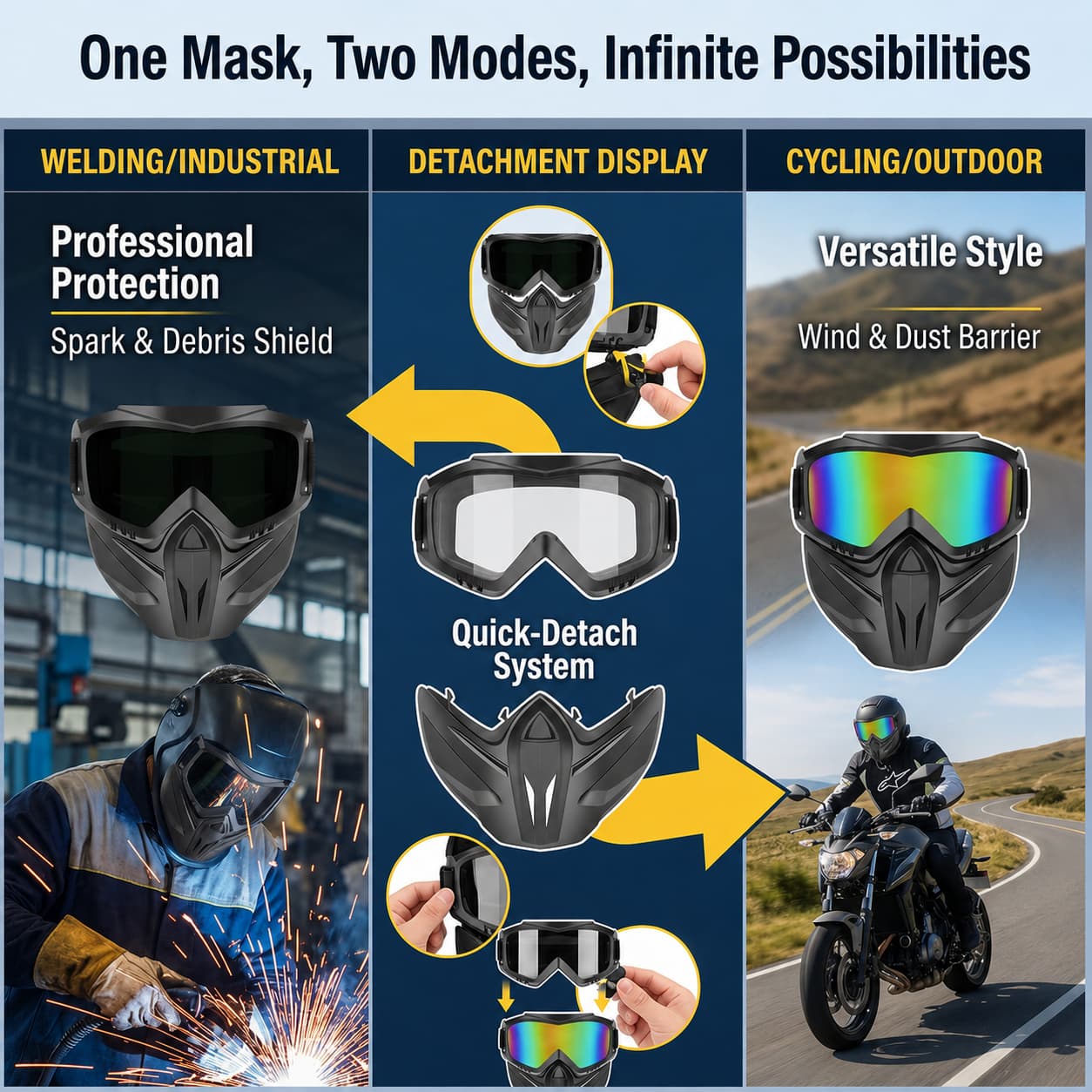 2026 Upgraded Detachable Full Face Anti-Fog Grass Cutting Goggles