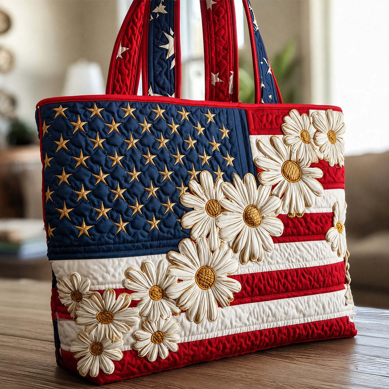 USA 250th Anniversary Quilted Tote Bag
