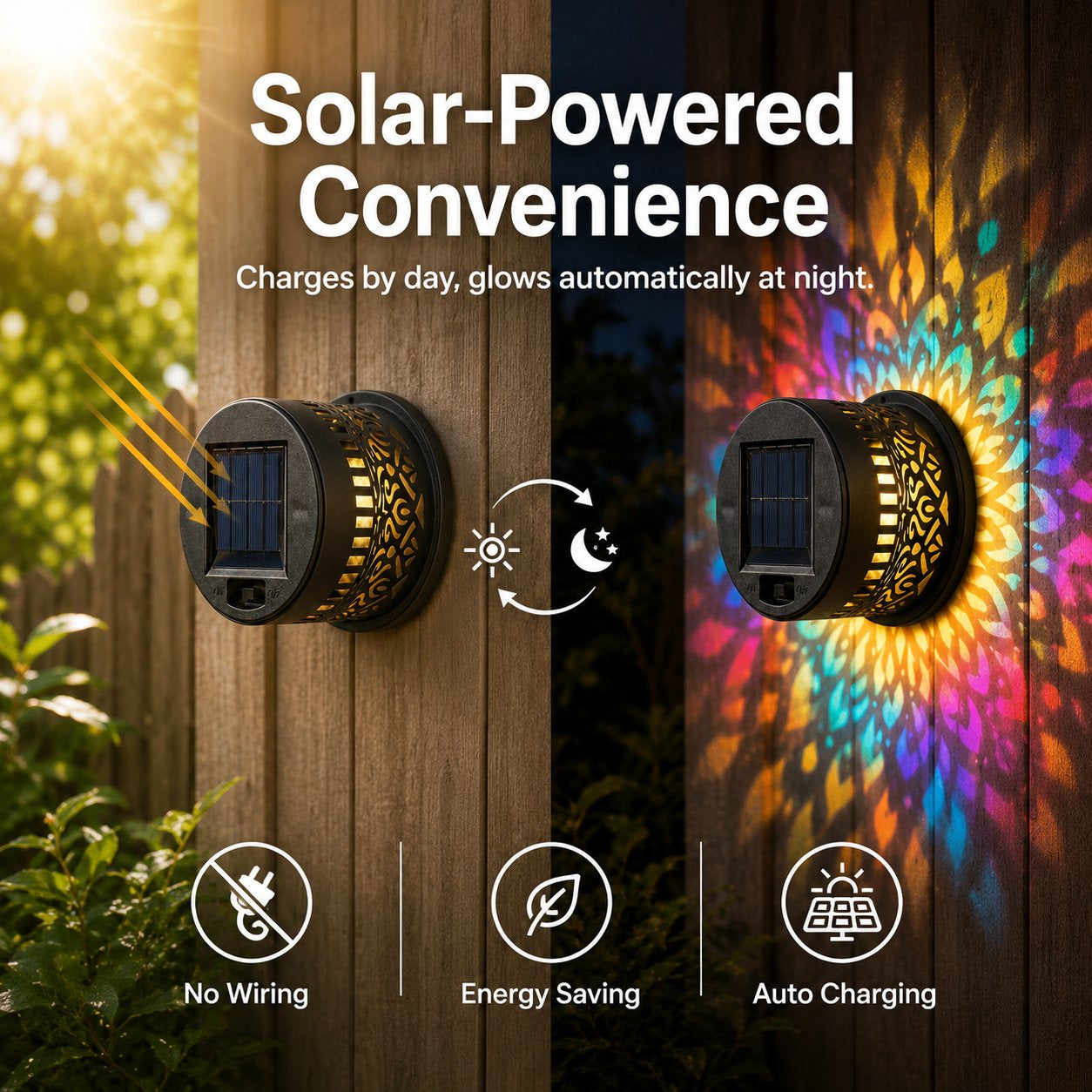 🌞 50% OFF NOW! 🌀 Solar Mandala Light – Stunning Pattern Projection, 2-in-1 Floor & Wall Design & IP65 Waterproof Auto On/Off 🌿