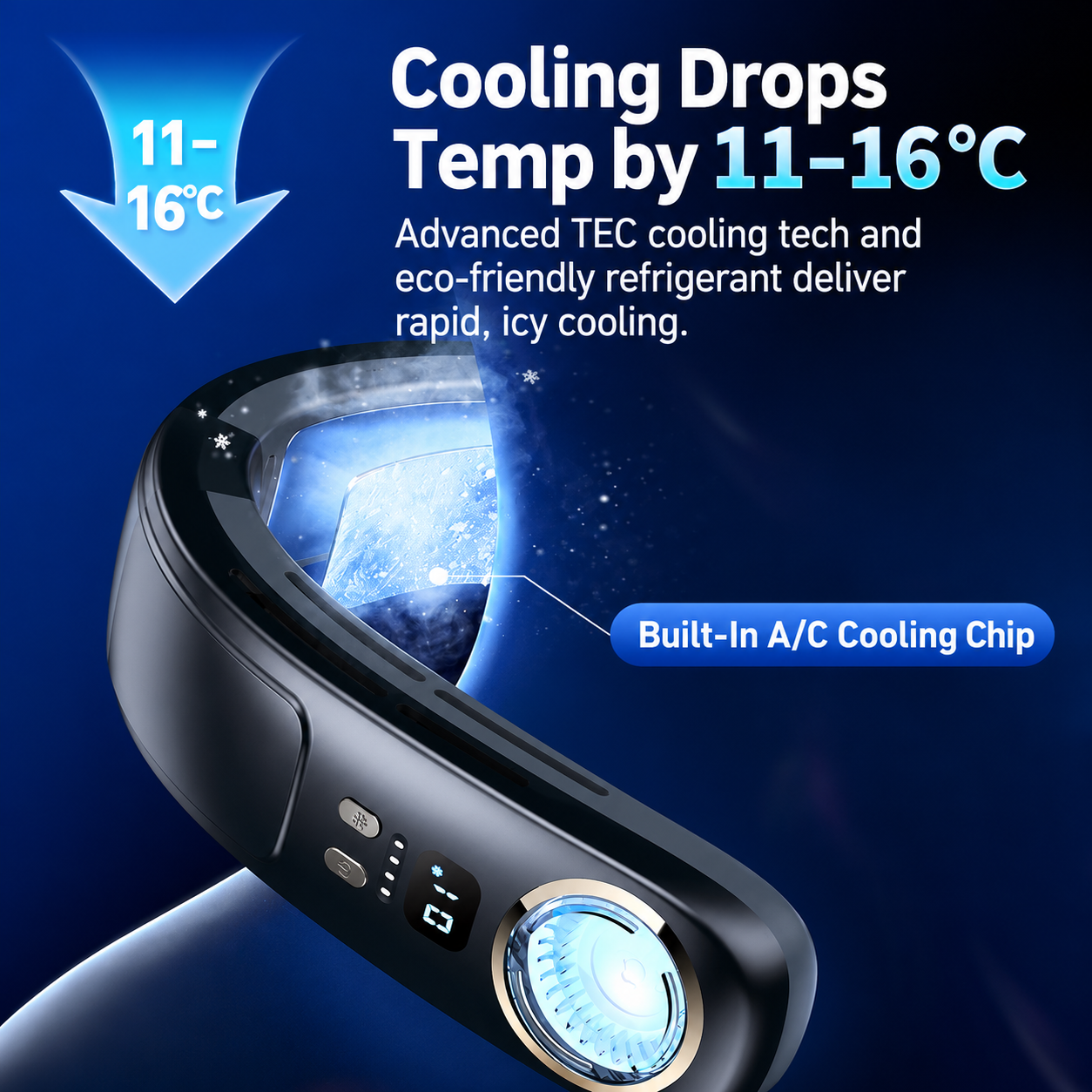 Portable Neck Air Conditioner Fan with TEC Cooling