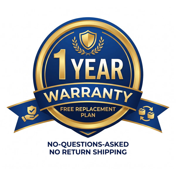 1-Year "No-Questions-Asked" Free Replacement Plan