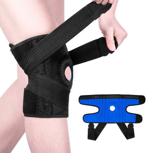 Knieorthese mit Seitenstabilisatoren & Patella-Gel-Pads für Herren & Damen