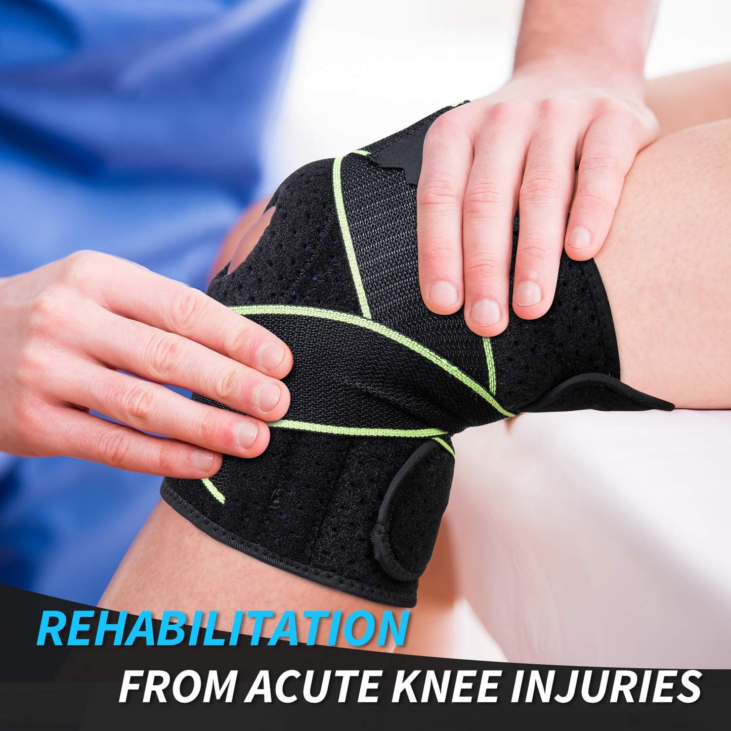 Knieorthese mit Seitenstabilisatoren & Patella-Gel-Pads für Herren & Damen