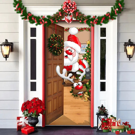 SheremArt™ Christmas Door Cover