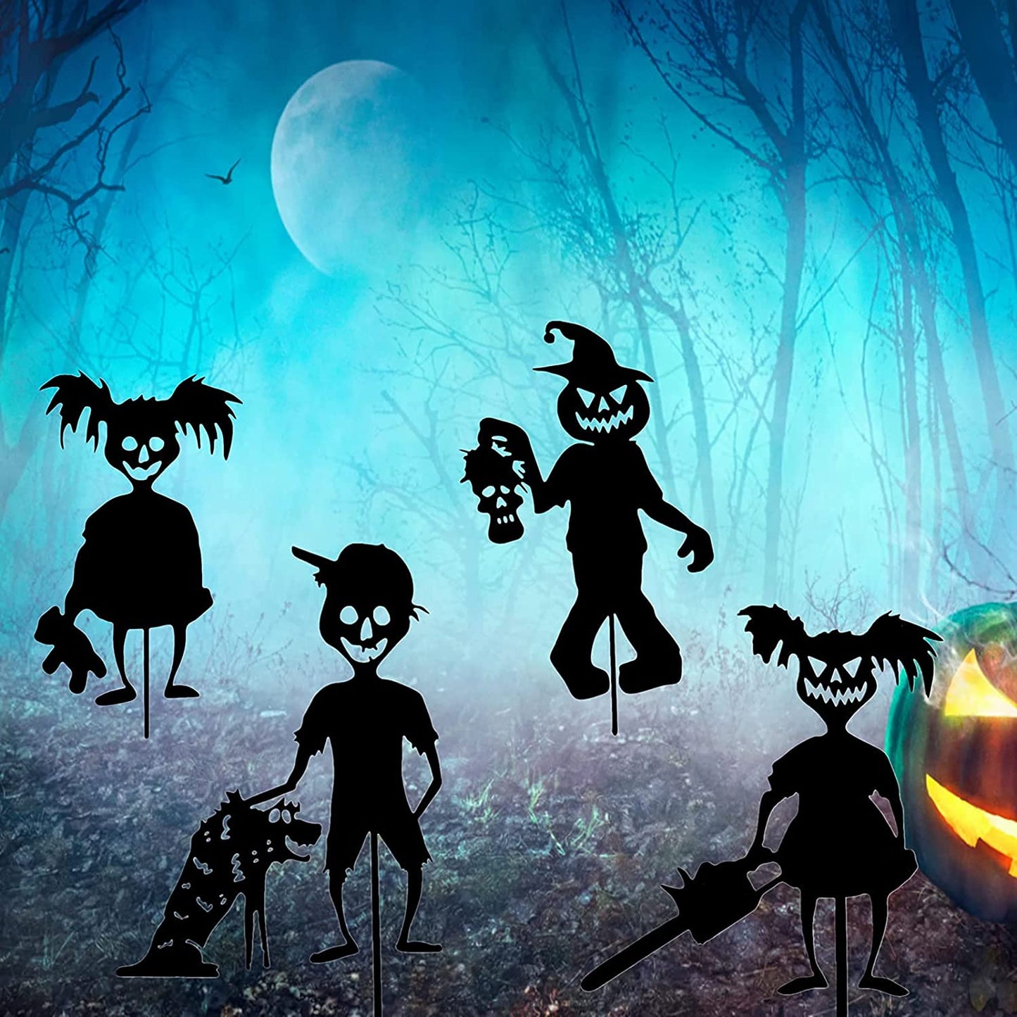 Mignons fantômes zombies - Art en métal