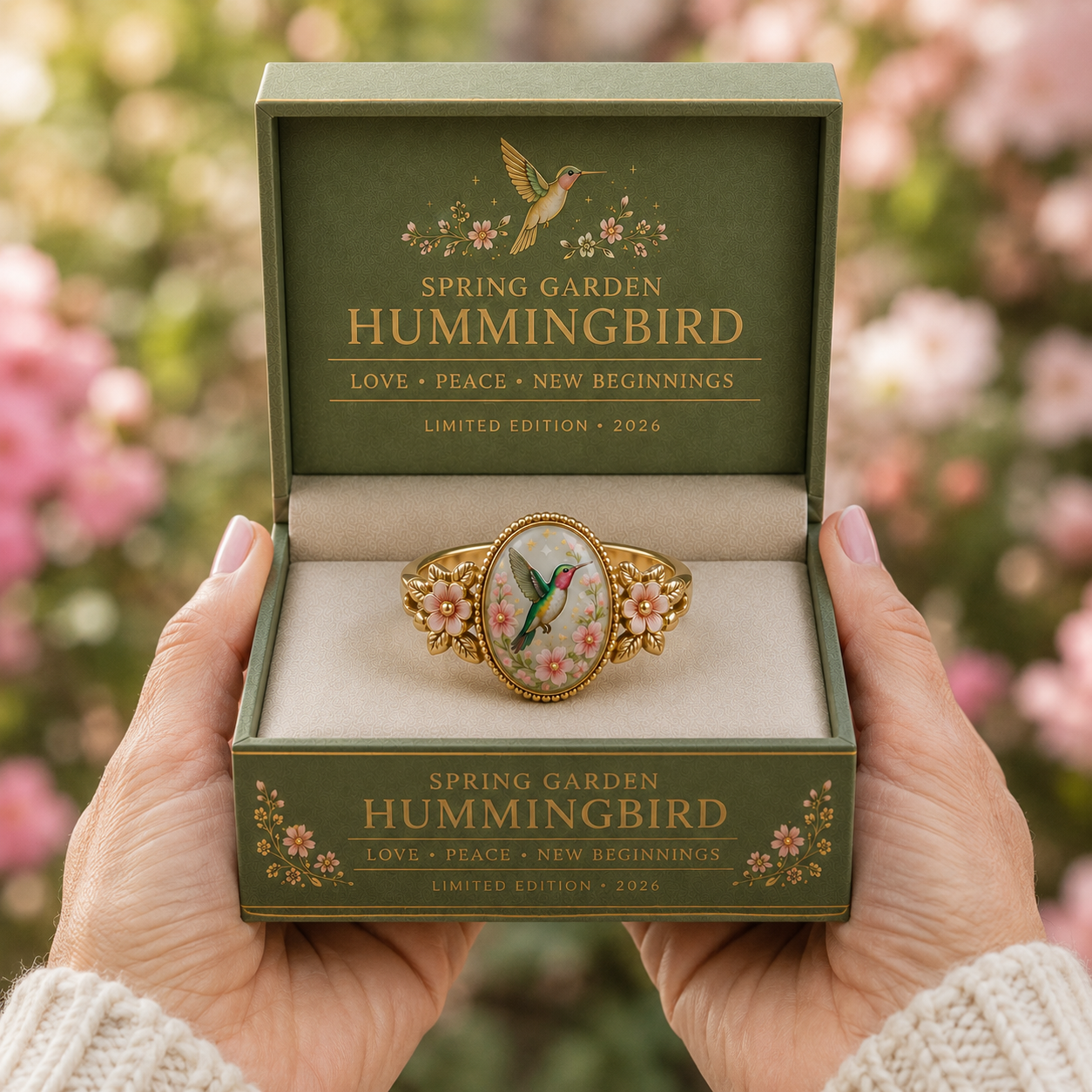 💖 Love • Peace • New Beginnings 🕊️ | 2026 Hummingbird Ring