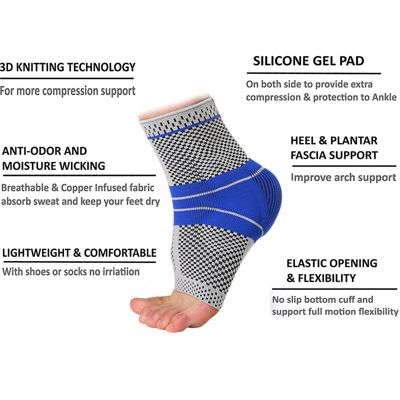 MODERATE - SPORT Knöchelkompressionsbandage mit viskoelastischen Polstern
