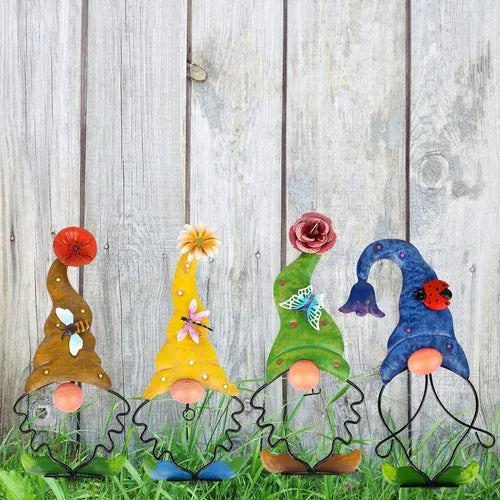 Sherem Garden Gnome Stake Metal Decor