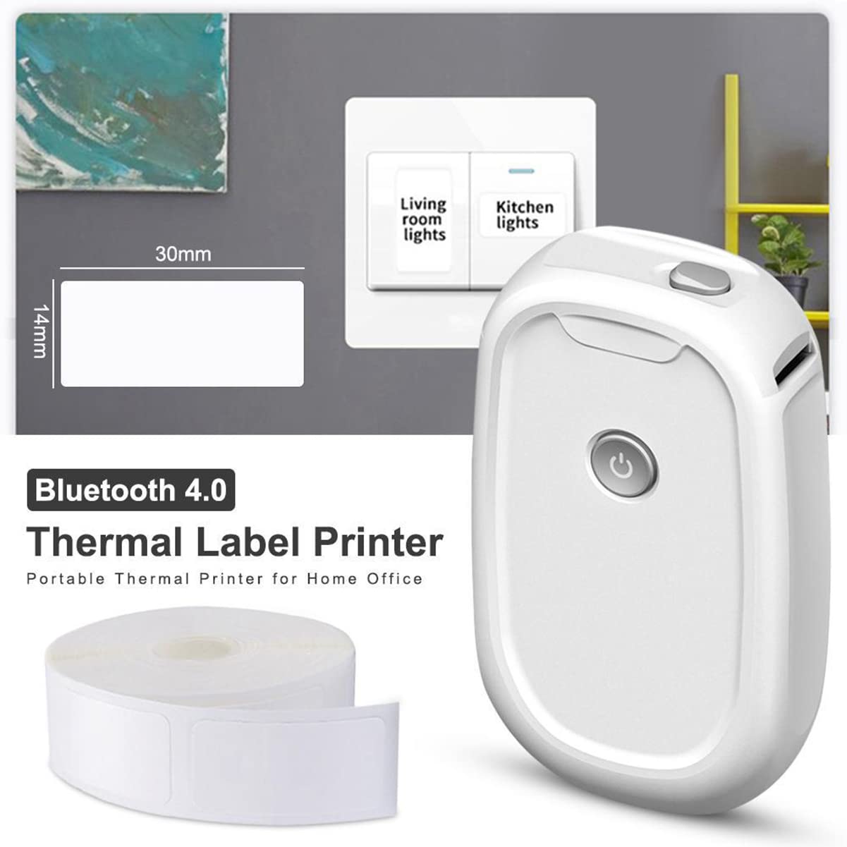 Mini imprimante d'étiquettes thermique sans fil Bluetooth