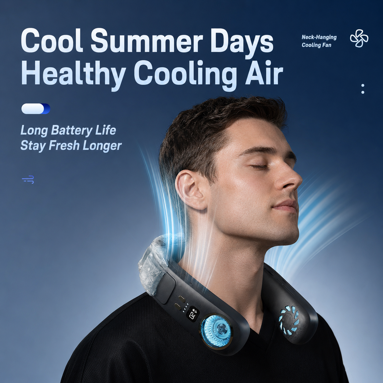 Portable Neck Air Conditioner Fan with TEC Cooling