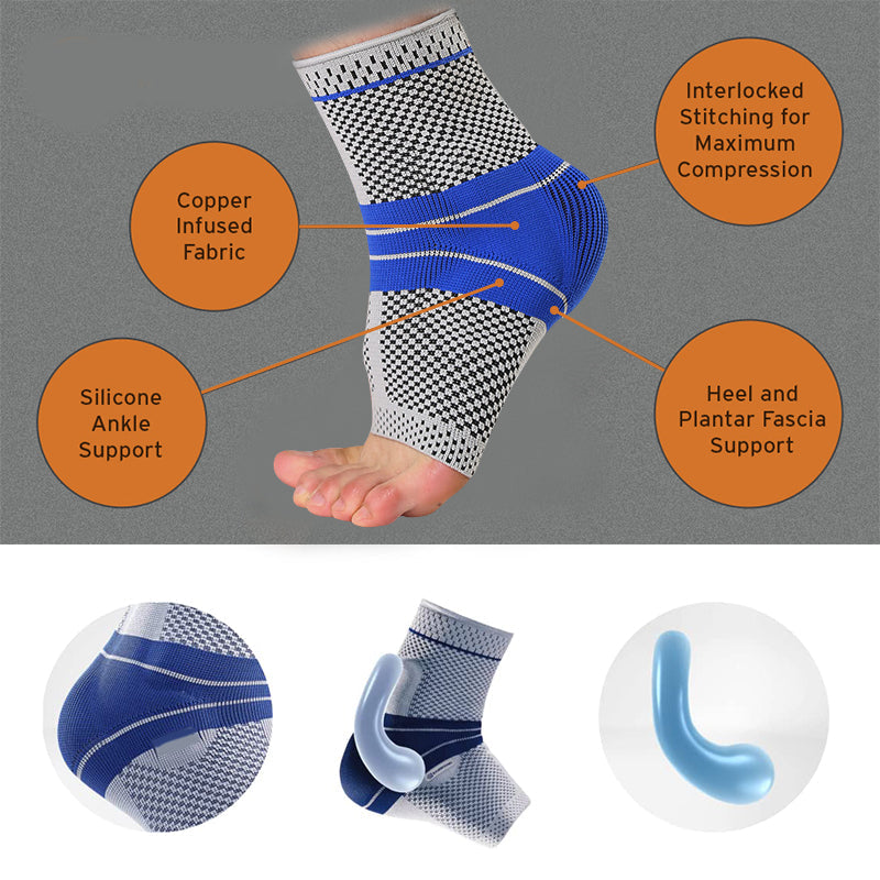 MODERATE - SPORT Knöchelkompressionsbandage mit viskoelastischen Polstern
