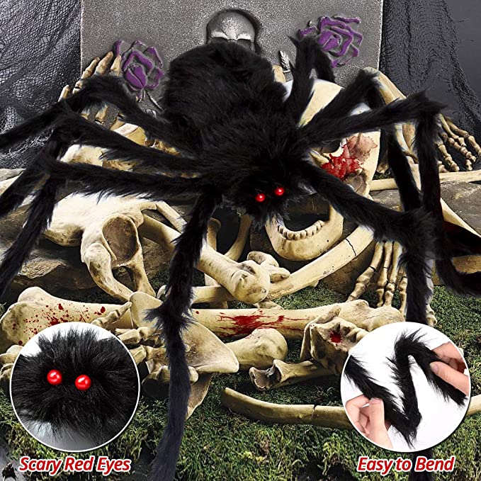 Halloween decoration cobweb and spider