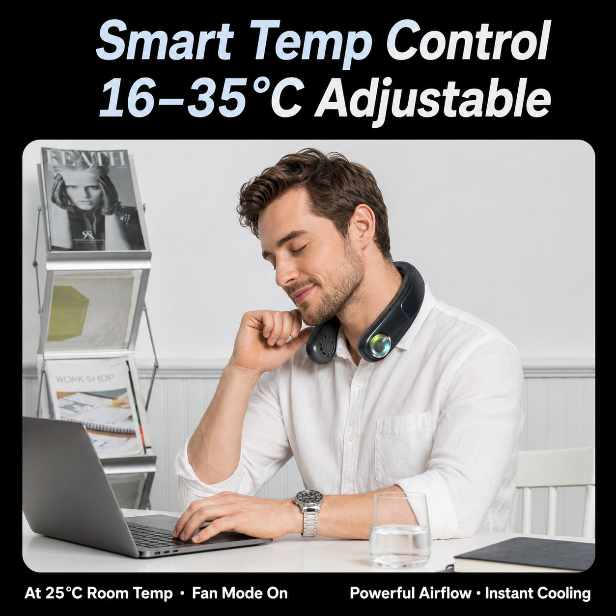 Portable Neck Air Conditioner Fan with TEC Cooling