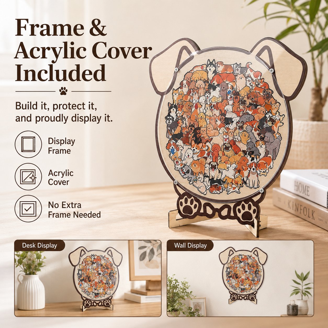 🐶🐱Wooden Dog Jigsaw Puzzle