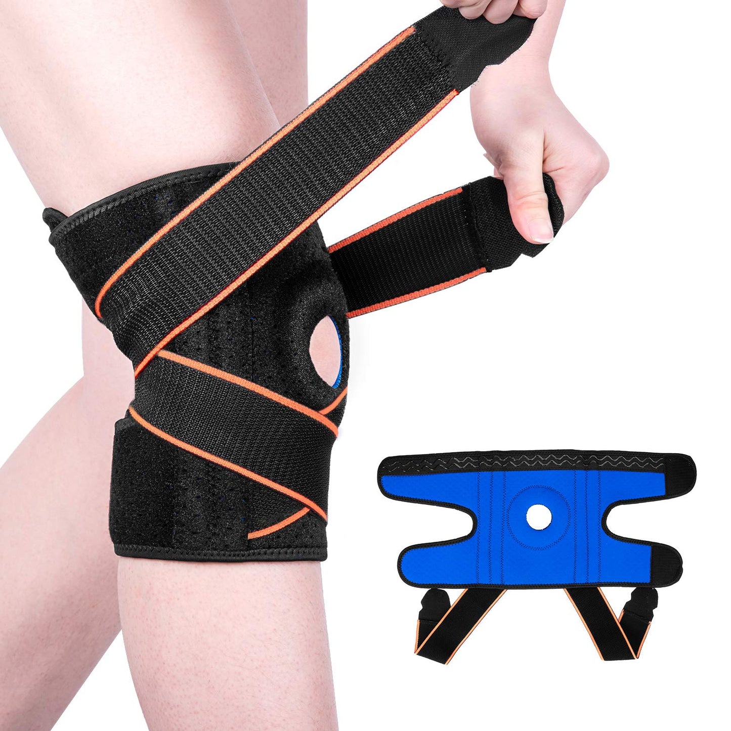 Knieorthese mit Seitenstabilisatoren & Patella-Gel-Pads für Herren & Damen