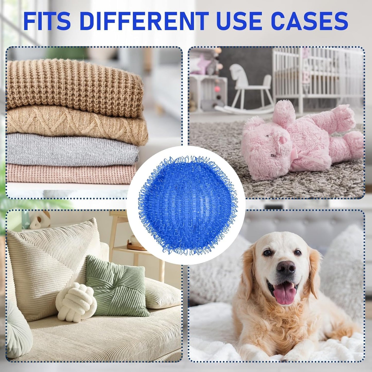 12 PCS Reusable Pet Hair Remover Laundry Balls
