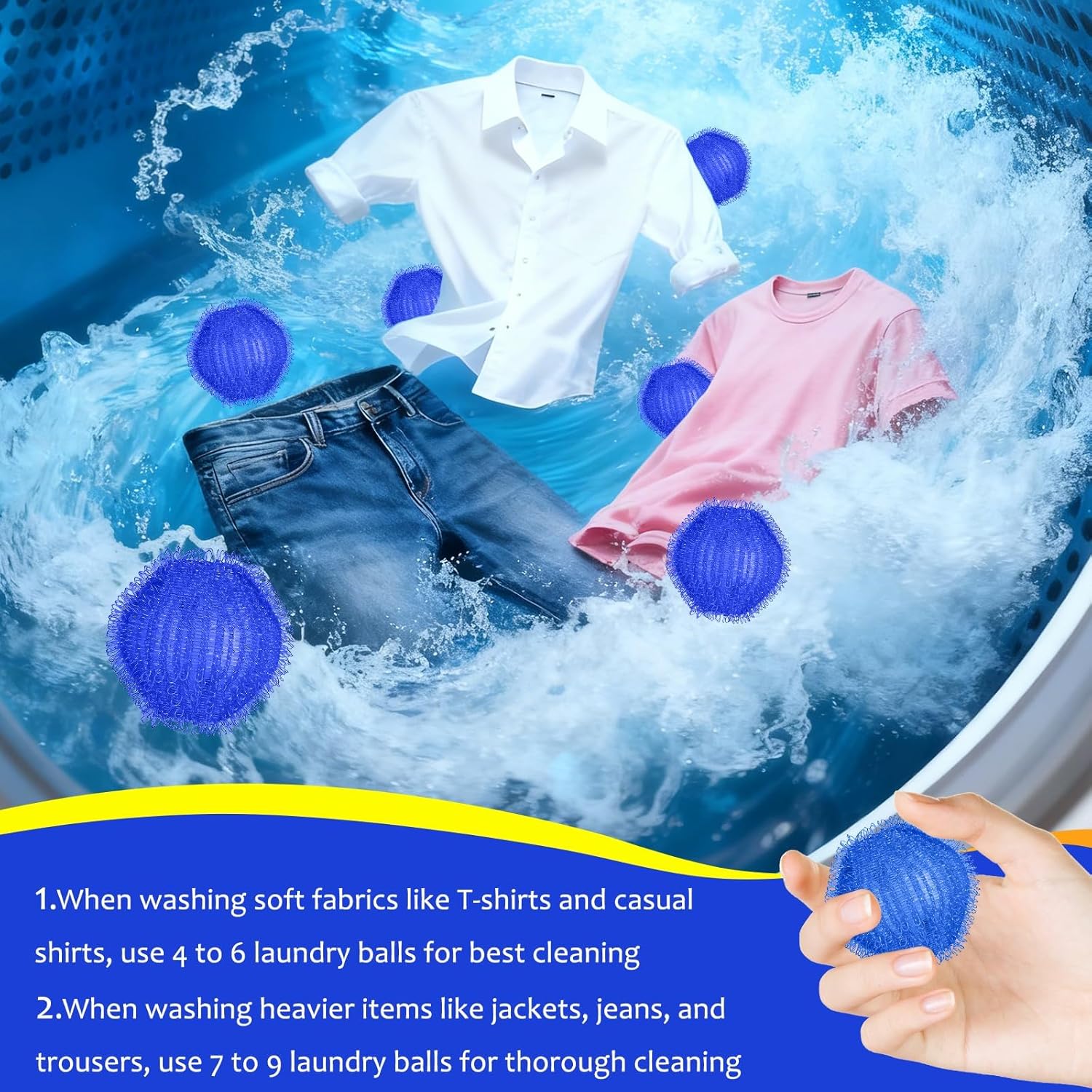 12 PCS Reusable Pet Hair Remover Laundry Balls