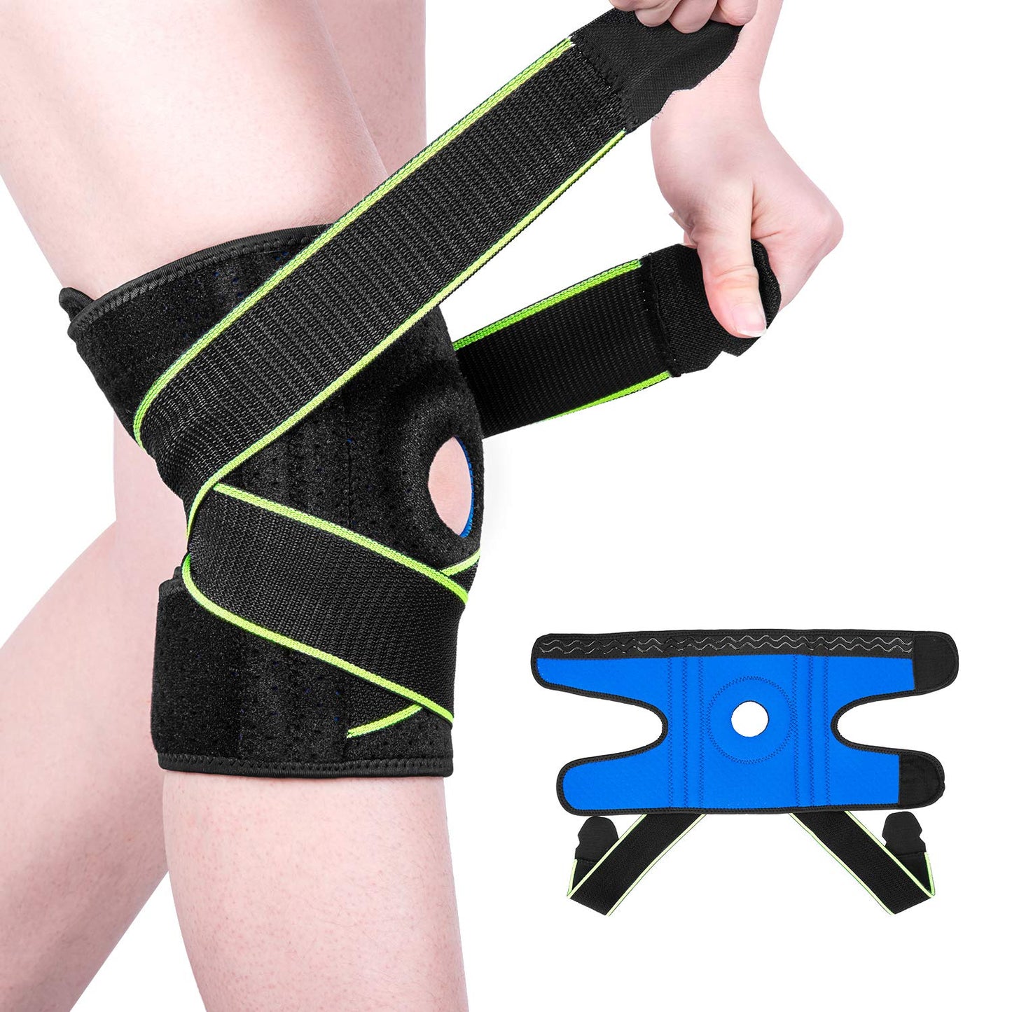 Knieorthese mit Seitenstabilisatoren & Patella-Gel-Pads für Herren & Damen