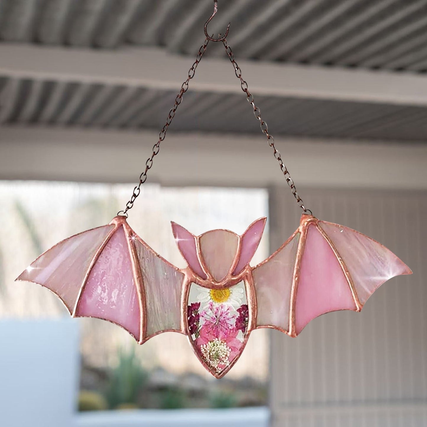 Fledermaus Buntglas Lichtfänger Fensterhänger