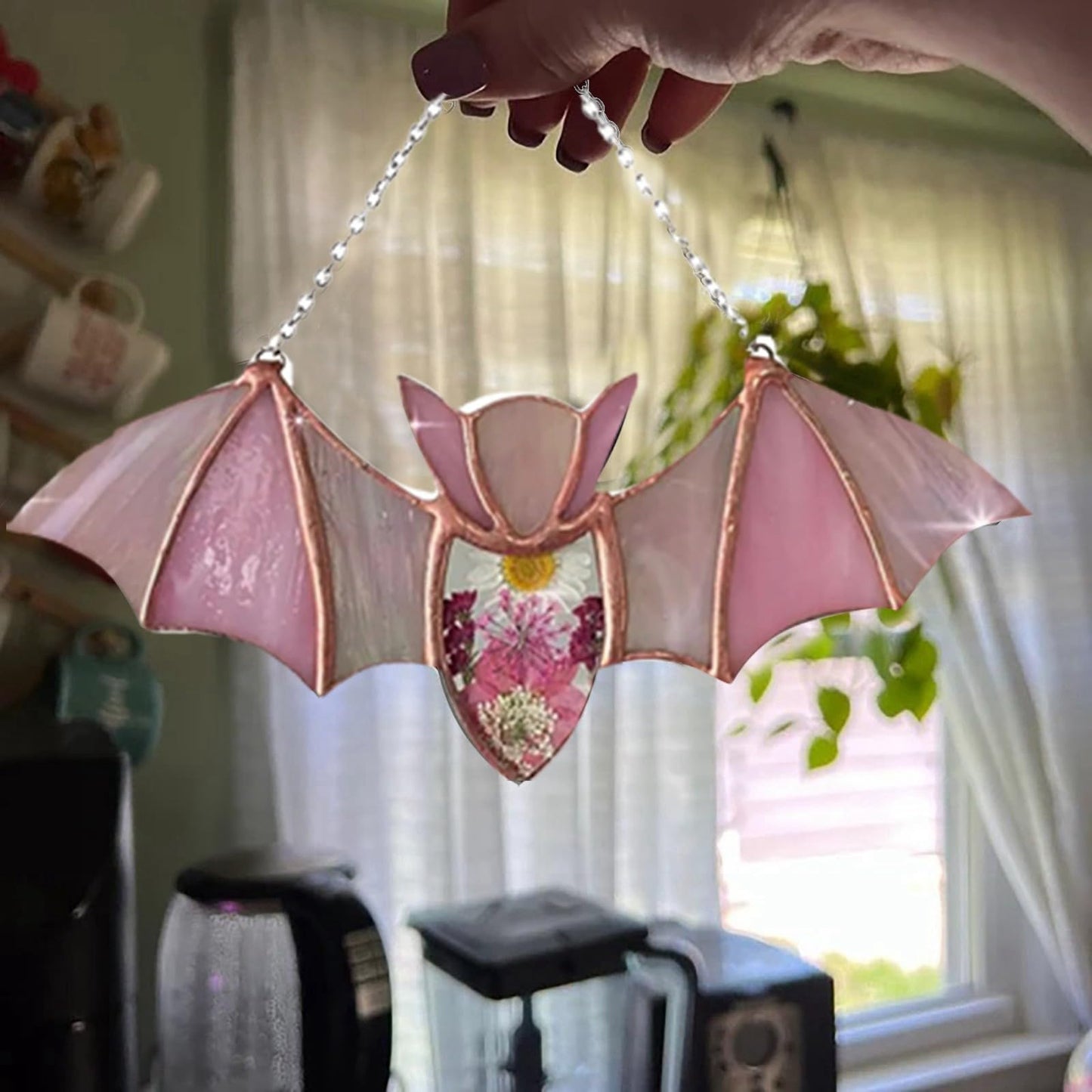 Fledermaus Buntglas Lichtfänger Fensterhänger