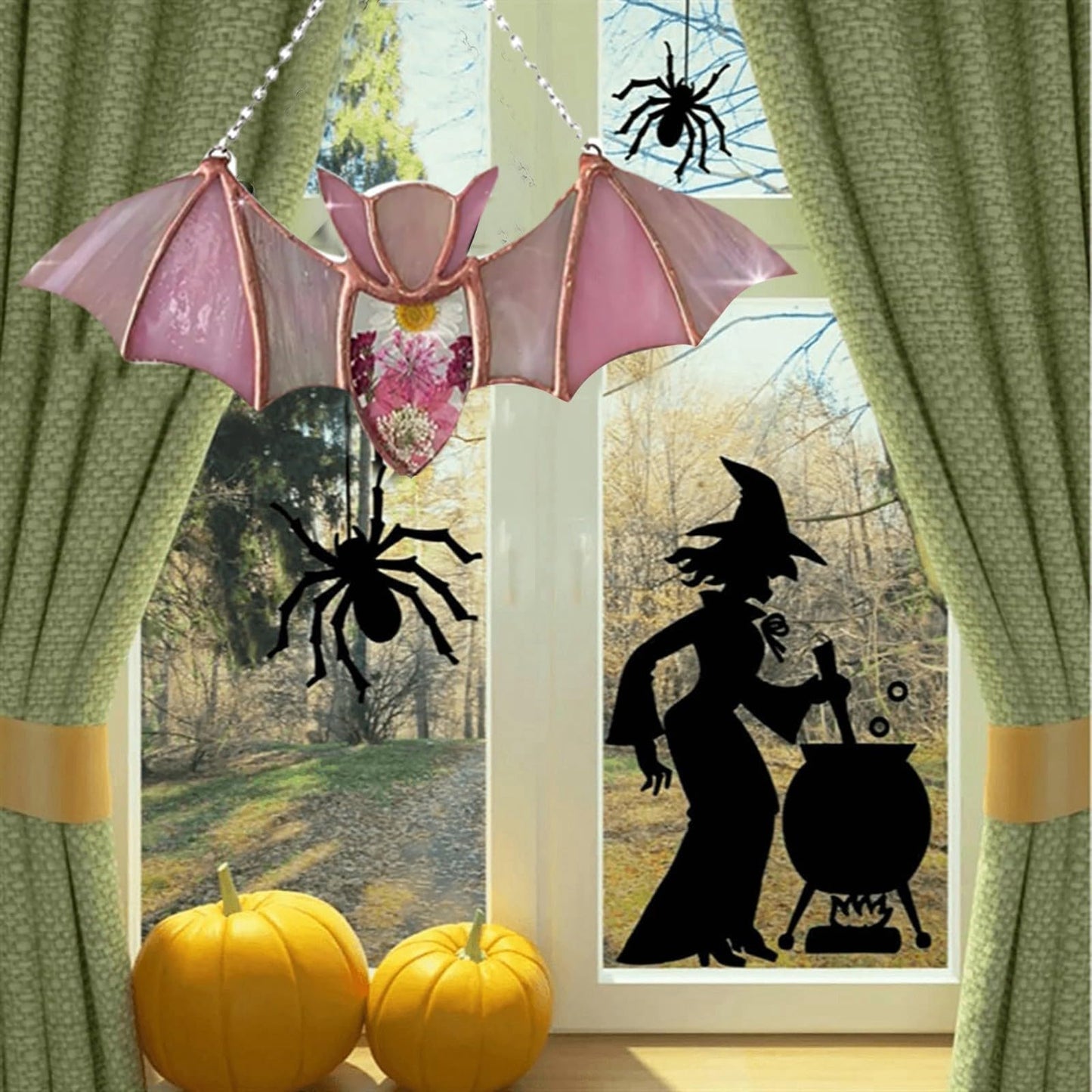Fledermaus Buntglas Lichtfänger Fensterhänger