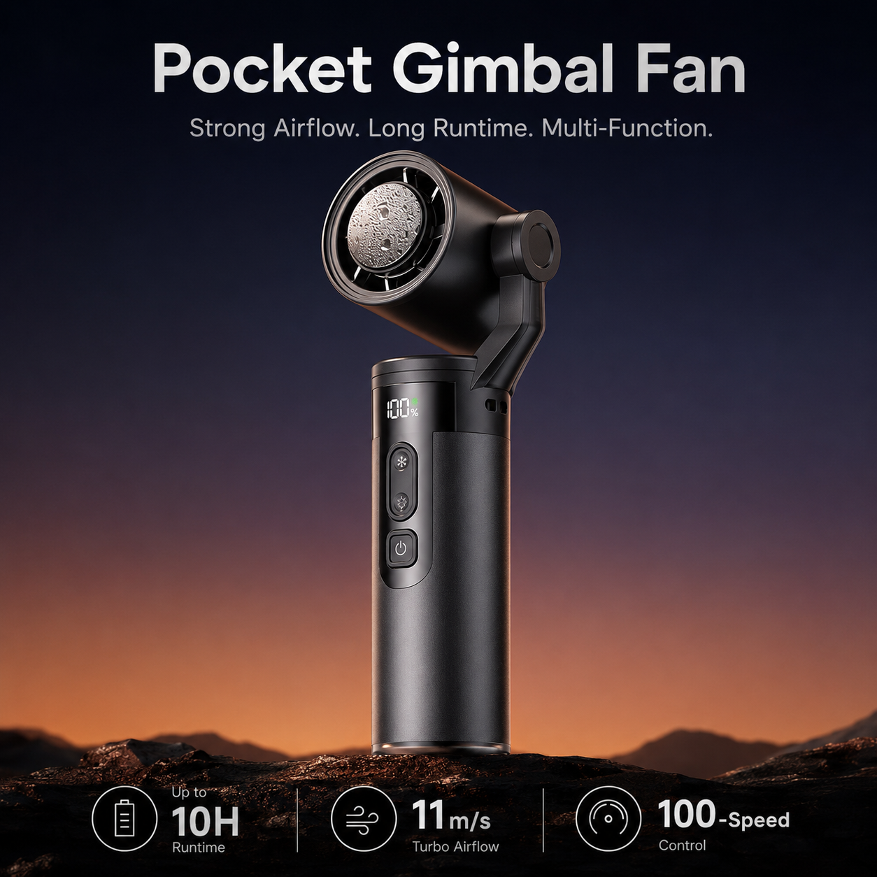Pocket Gimbal Handheld Fan